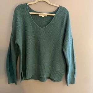 Lucky brand size medium waffle sweater in teal. New without tags
